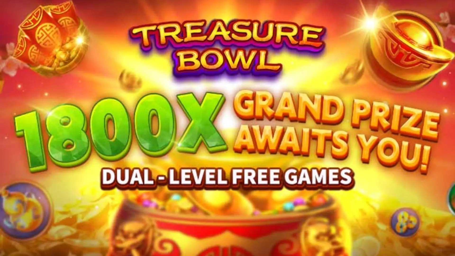 Multiplicadores Treasure Bowl uuugame - 7777x Máximo com Tigela Dourada